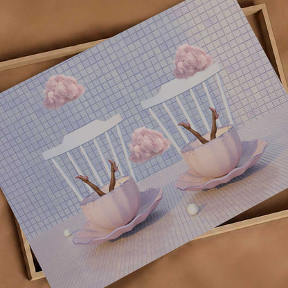 Twin Dance, Horizontal, Art Print