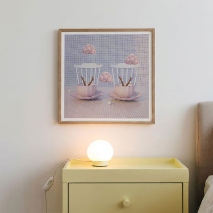 Twin Dance, Square, Framed Art