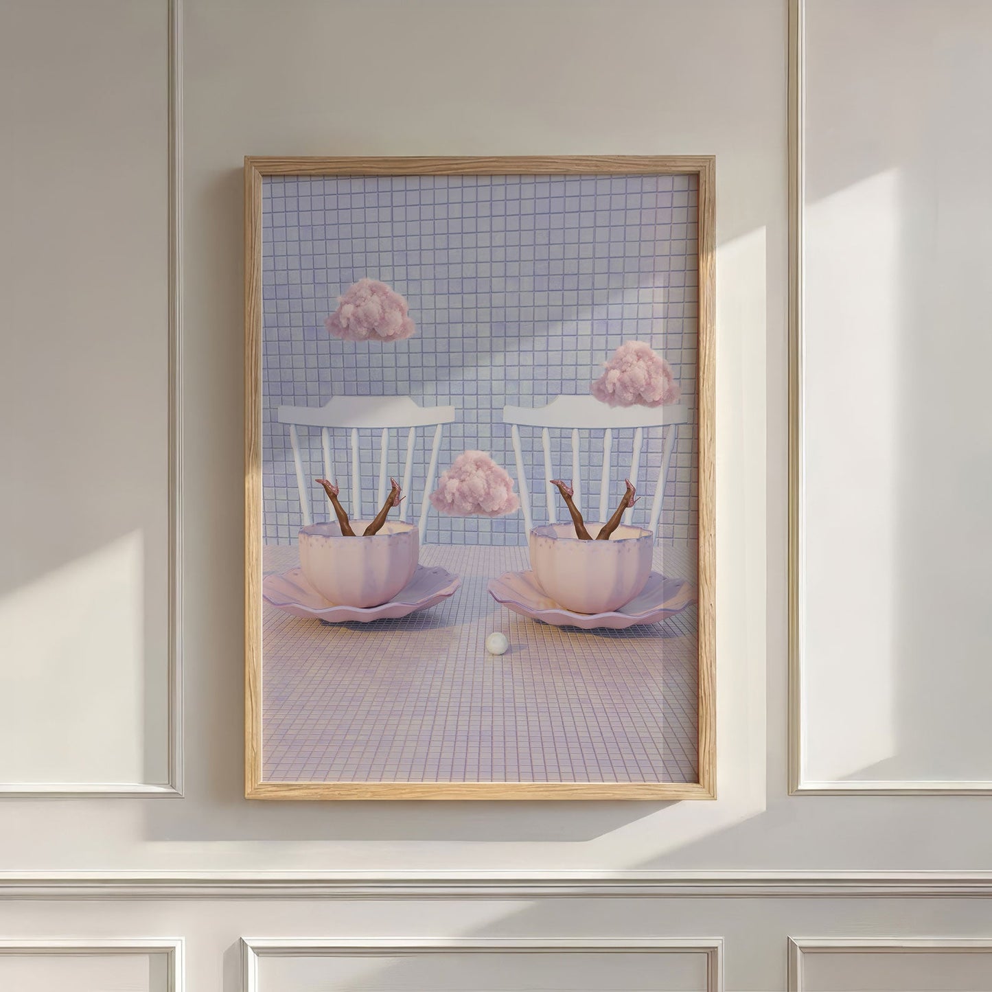 Twin Dance, Vertical, Wall Art