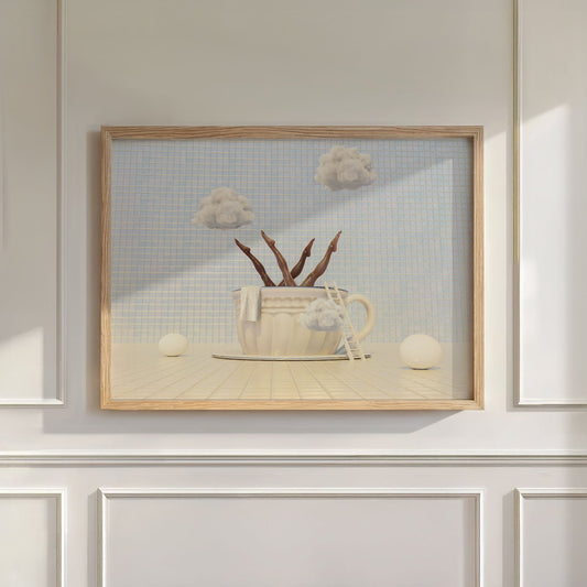 Vanilla Cloud Latte, Horizontal, Wall Art