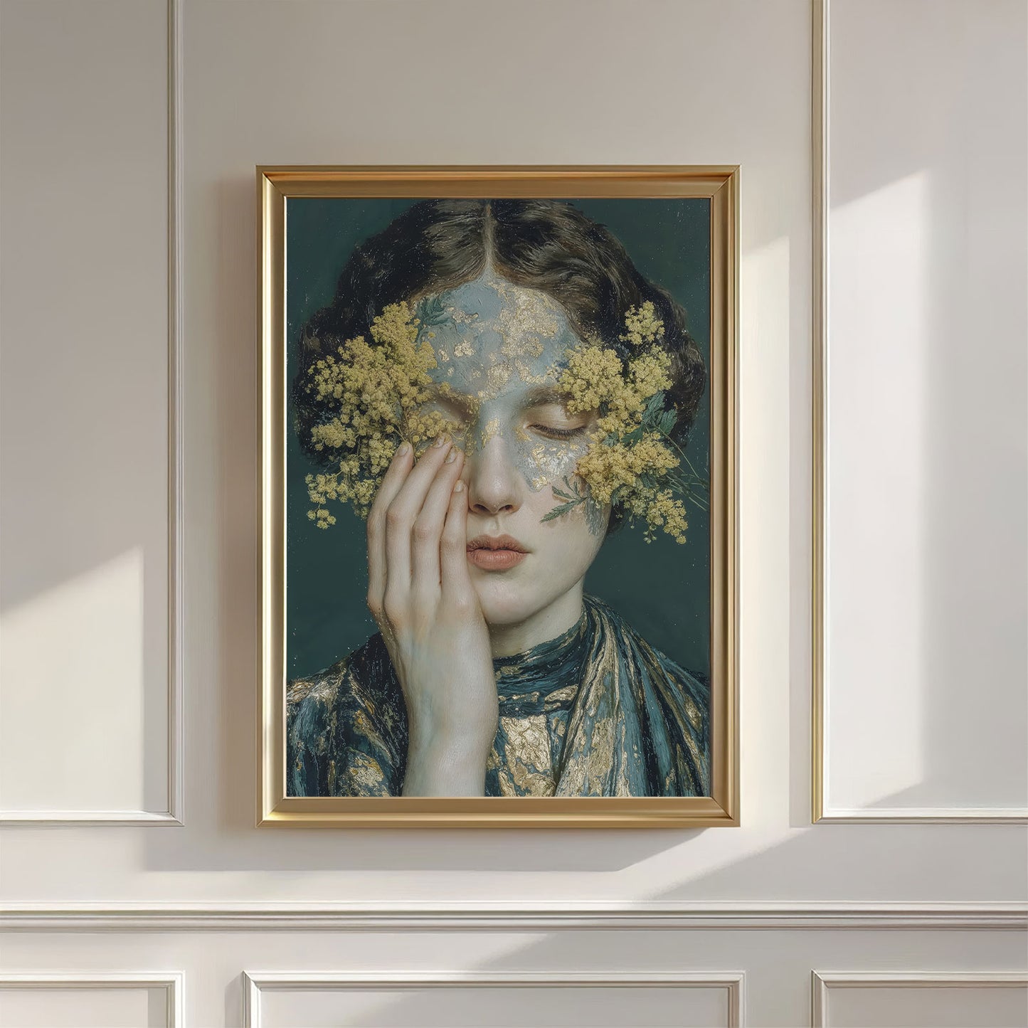 Woman With Flowers I, Vertical, Wall Art