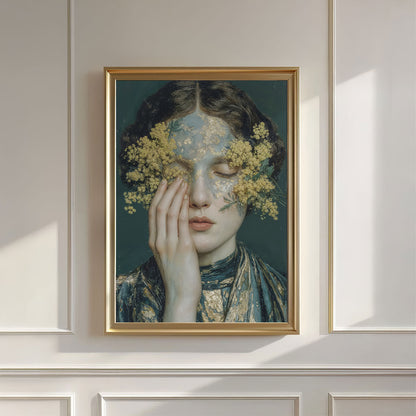 Woman With Flowers I, Vertical, Wall Art
