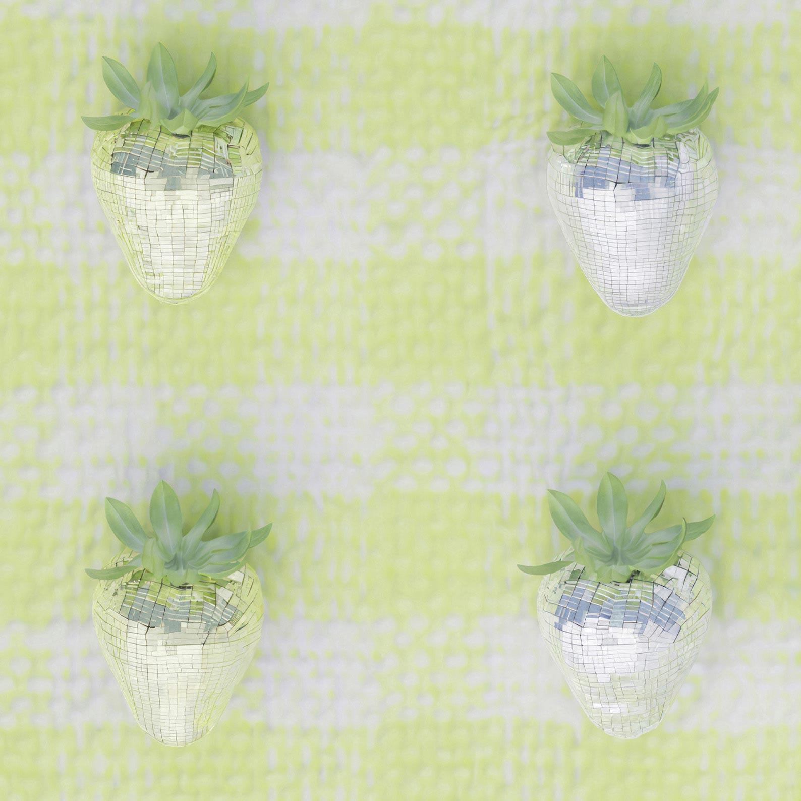 High Resolution Art Texture Of Yellow Disco Berry Grid