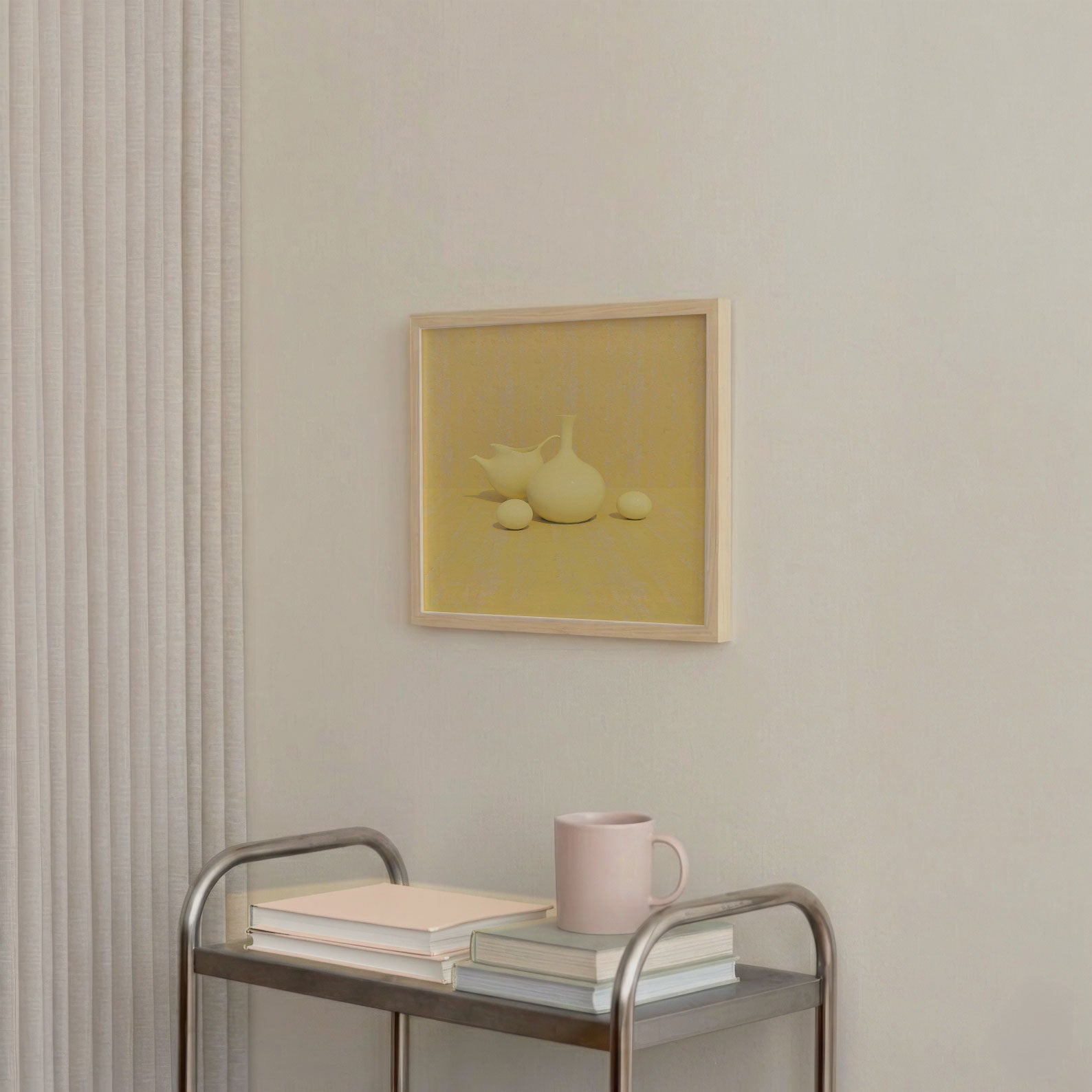 Yellow Kitchen, Square, Framed Art