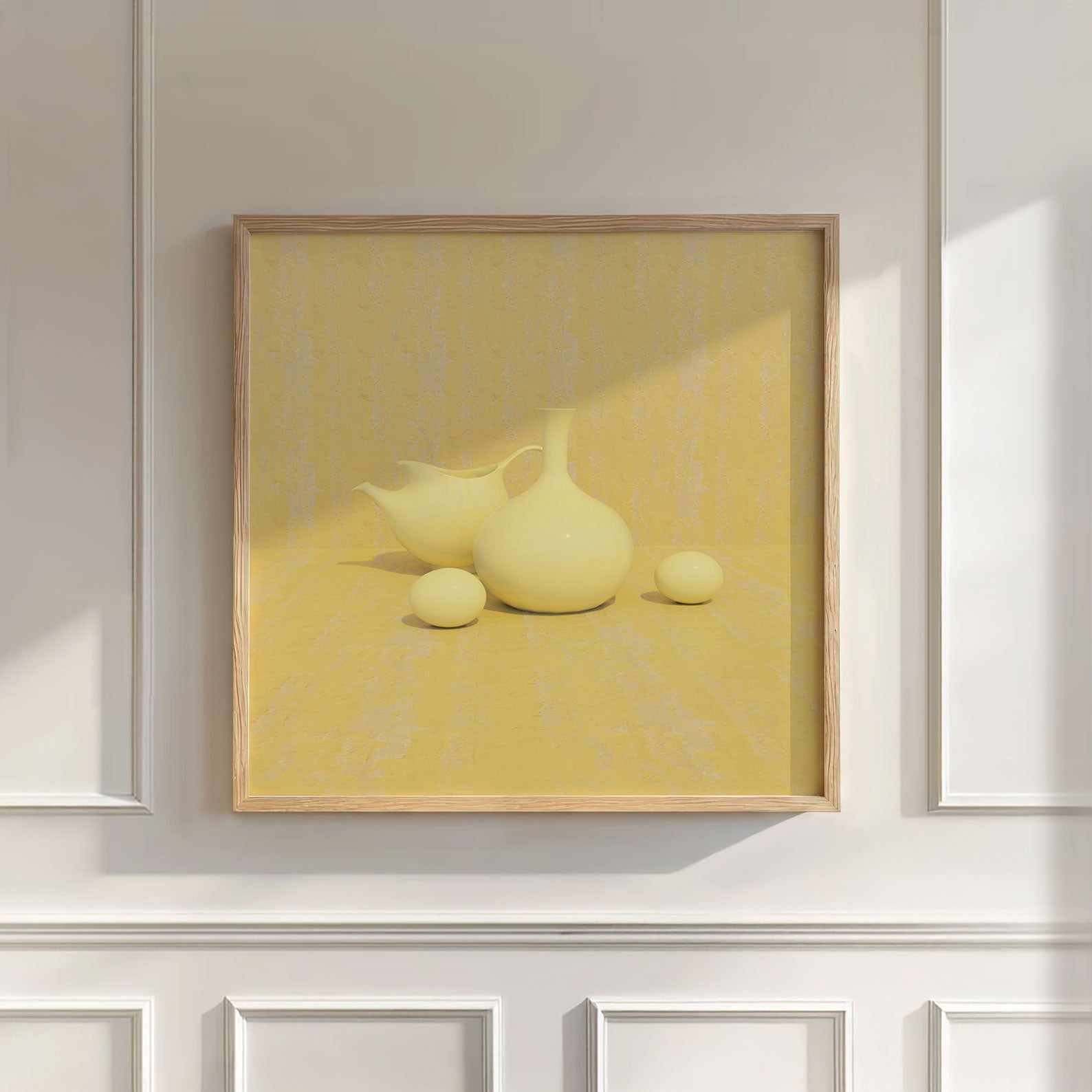 Yellow Kitchen, Square, Wall Art