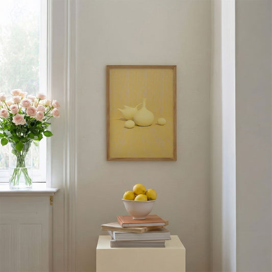 Yellow Kitchen, Vertical, Framed Art