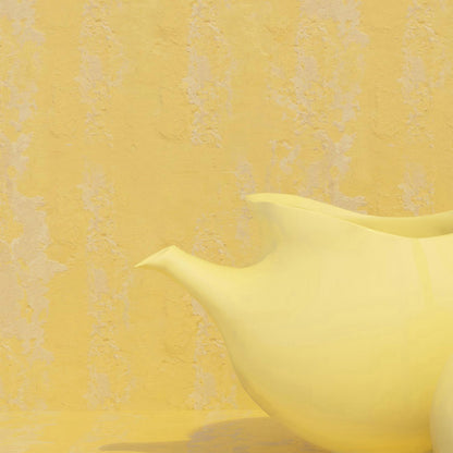 Extreme Close Up Detail Of Yellow Kitchen