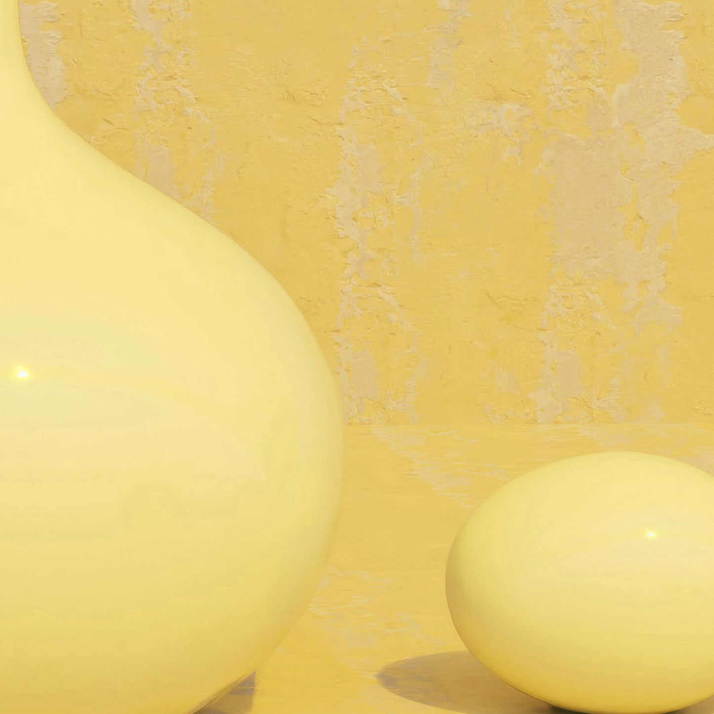 High Resolution Art Texture Of Yellow Kitchen