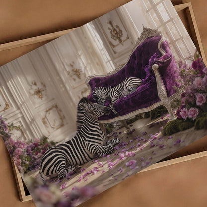 Zebra Whisper, Horizontal, Art Print