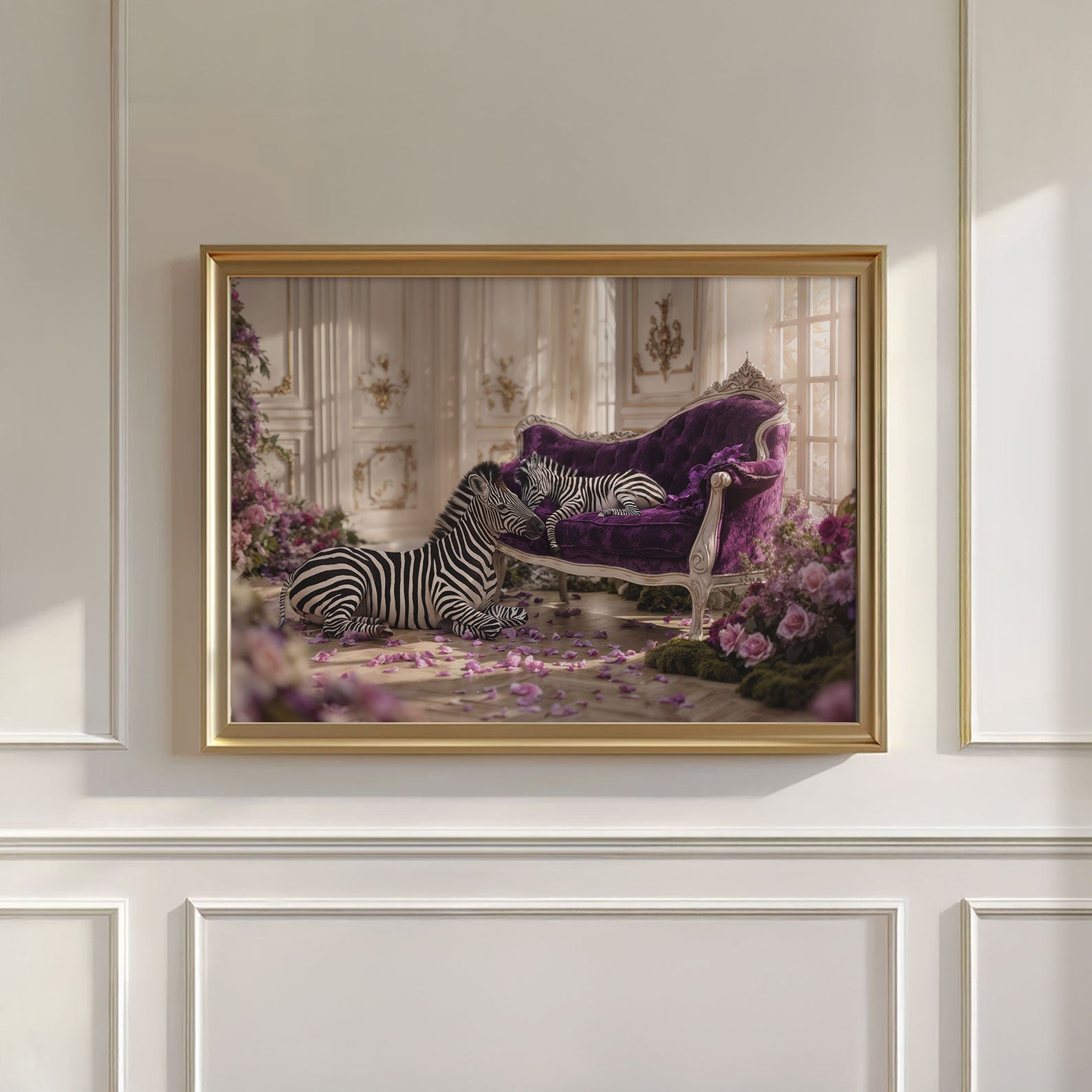 Zebra Whisper, Horizontal, Wall Art