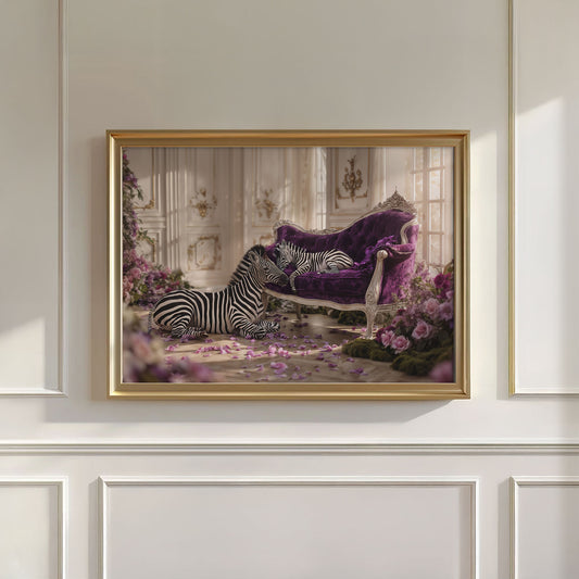 Zebra Whisper, Horizontal, Wall Art