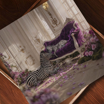 Zebra Whisper, Square, Art Print