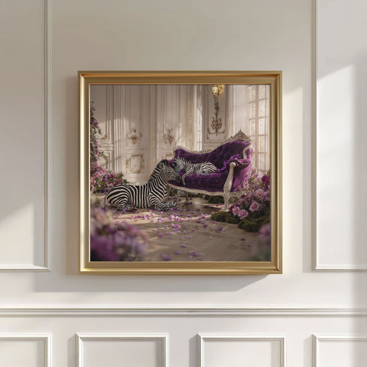 Zebra Whisper, Square, Wall Art
