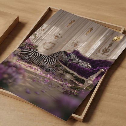 Zebra Whisper, Vertical, Art Print