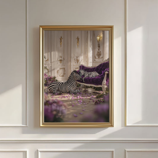 Zebra Whisper, Vertical, Wall Art
