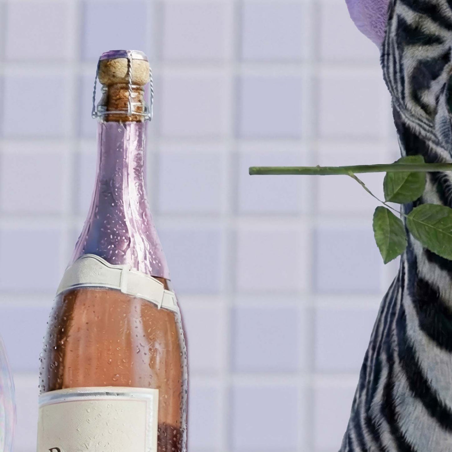 High Resolution Art Texture Of Zebra In Bathtub I