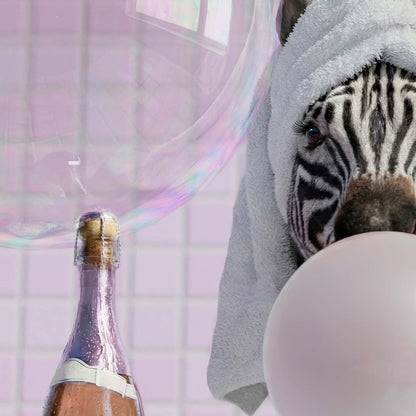 Extreme Close Up Detail Of Zebra In Bathtub