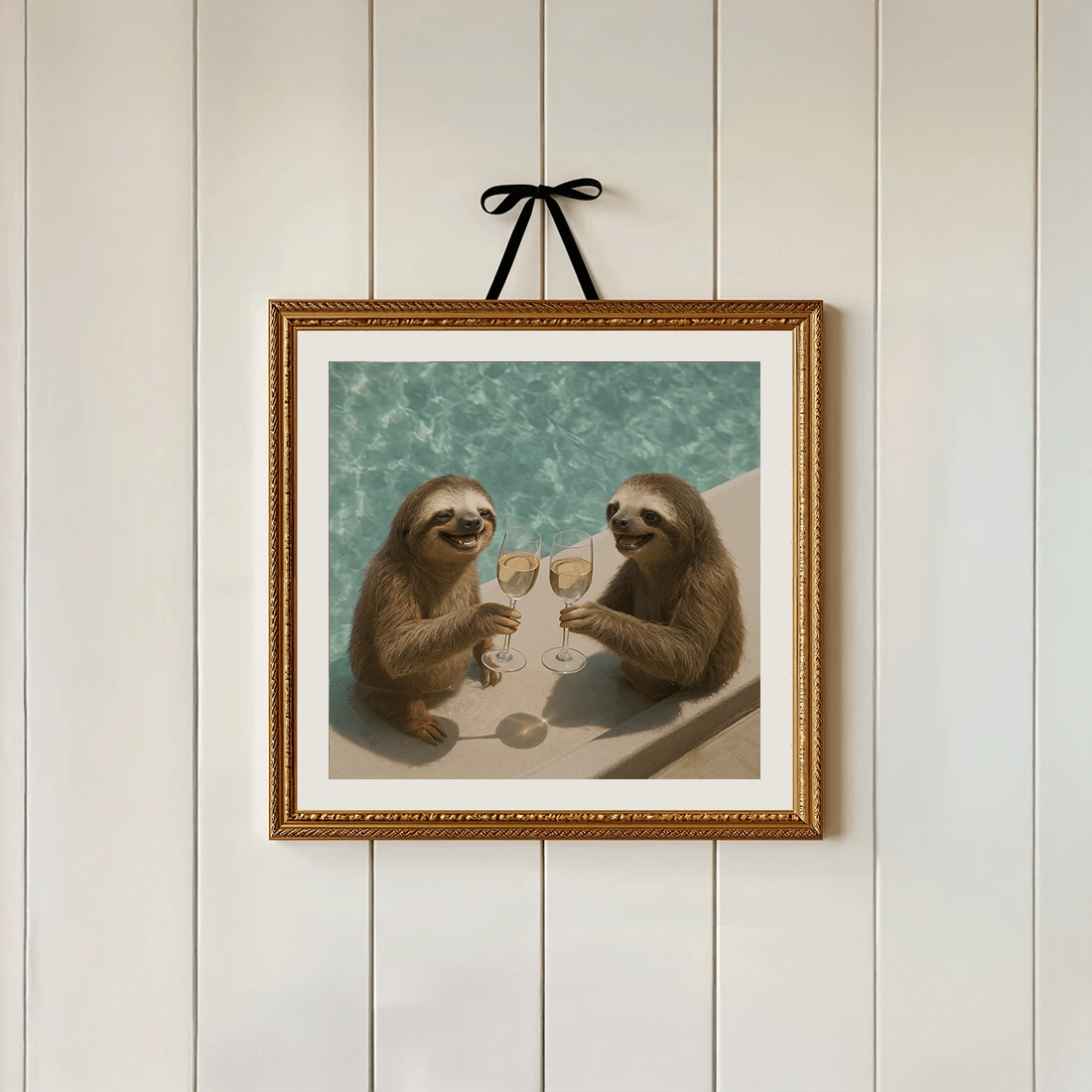 Cheers in the Pool Print - Mooon Gallery