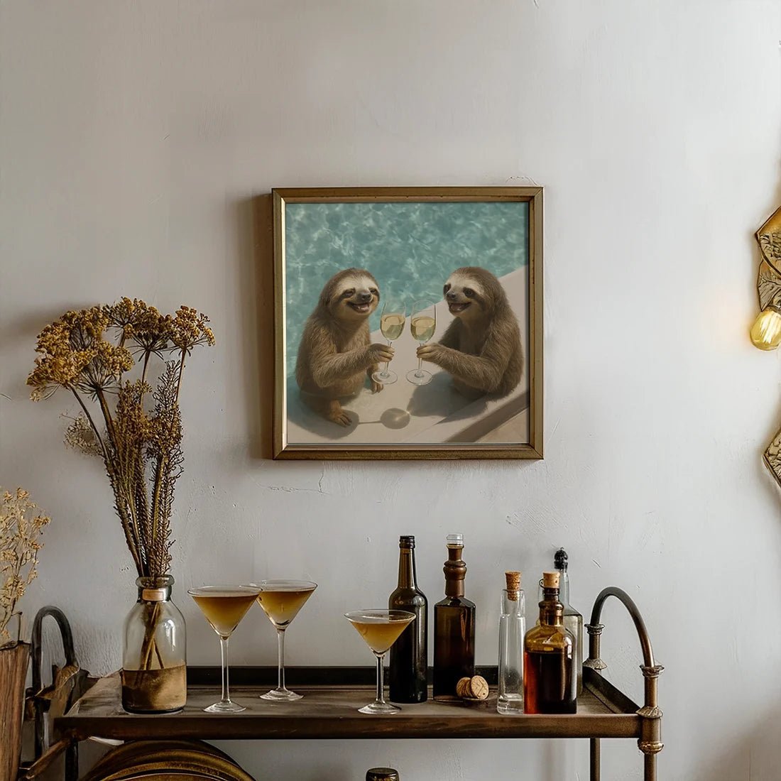 Cheers in the Pool Print - Mooon Gallery