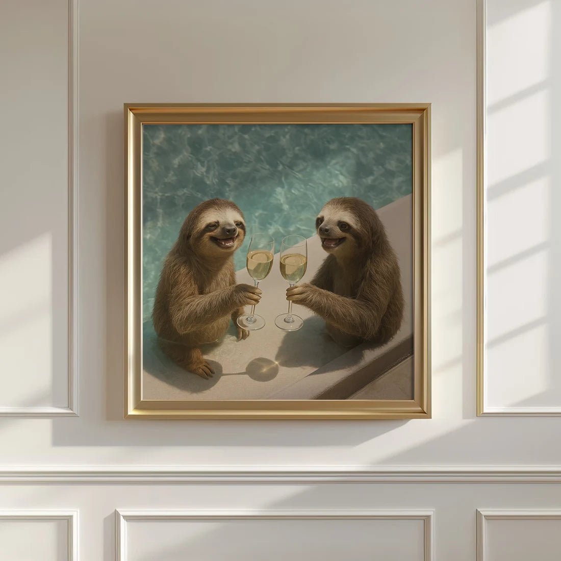 Cheers in the Pool Print - Mooon Gallery