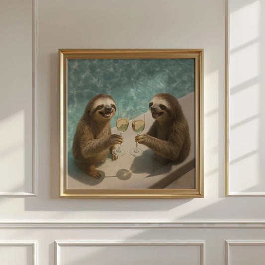 Cheers in the Pool Print - Mooon Gallery