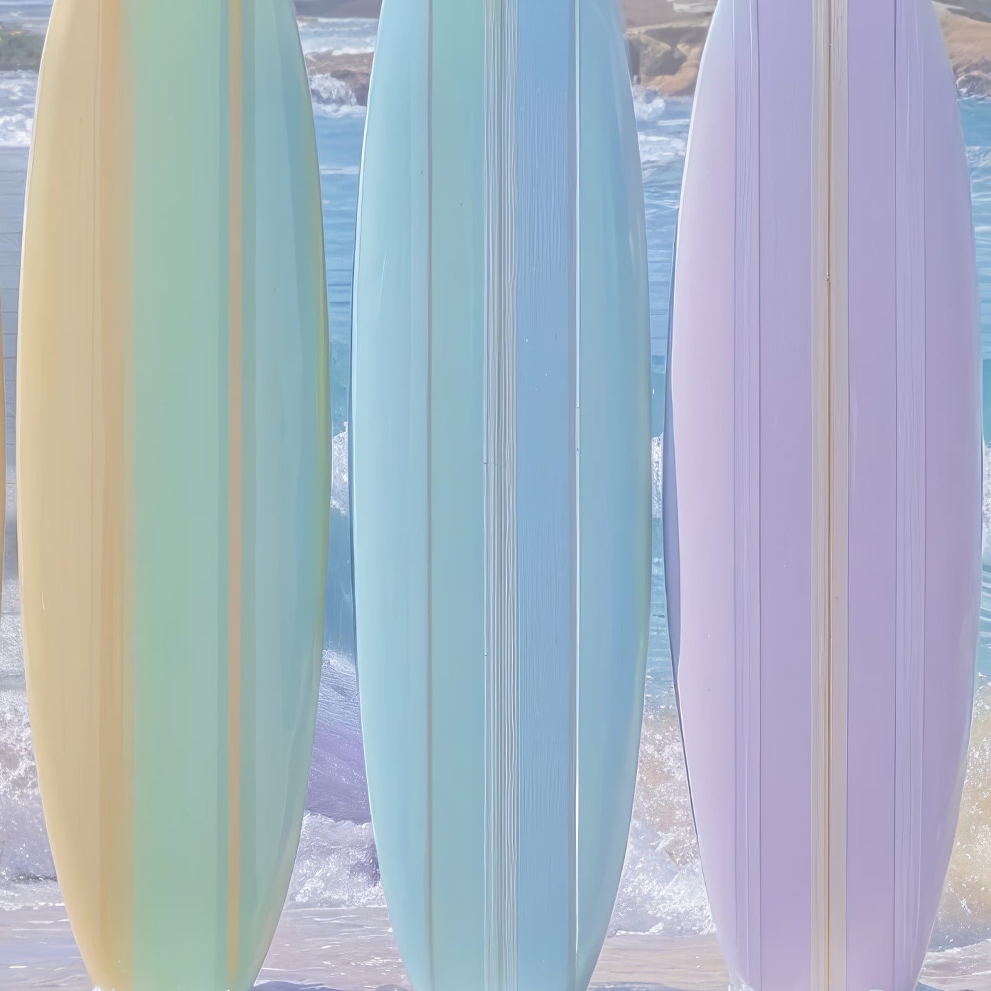 Colorful Surfboards, Vertial