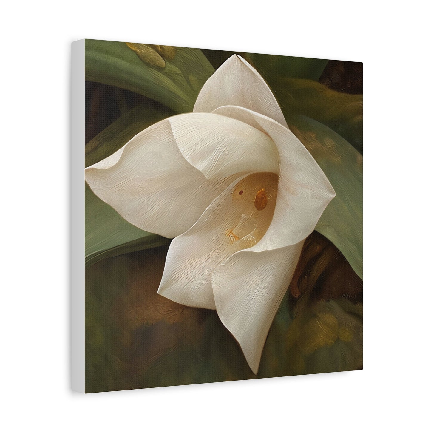 Elegant White Orchid Wall Art - Matte Canvas Decor - Mooon Gallery