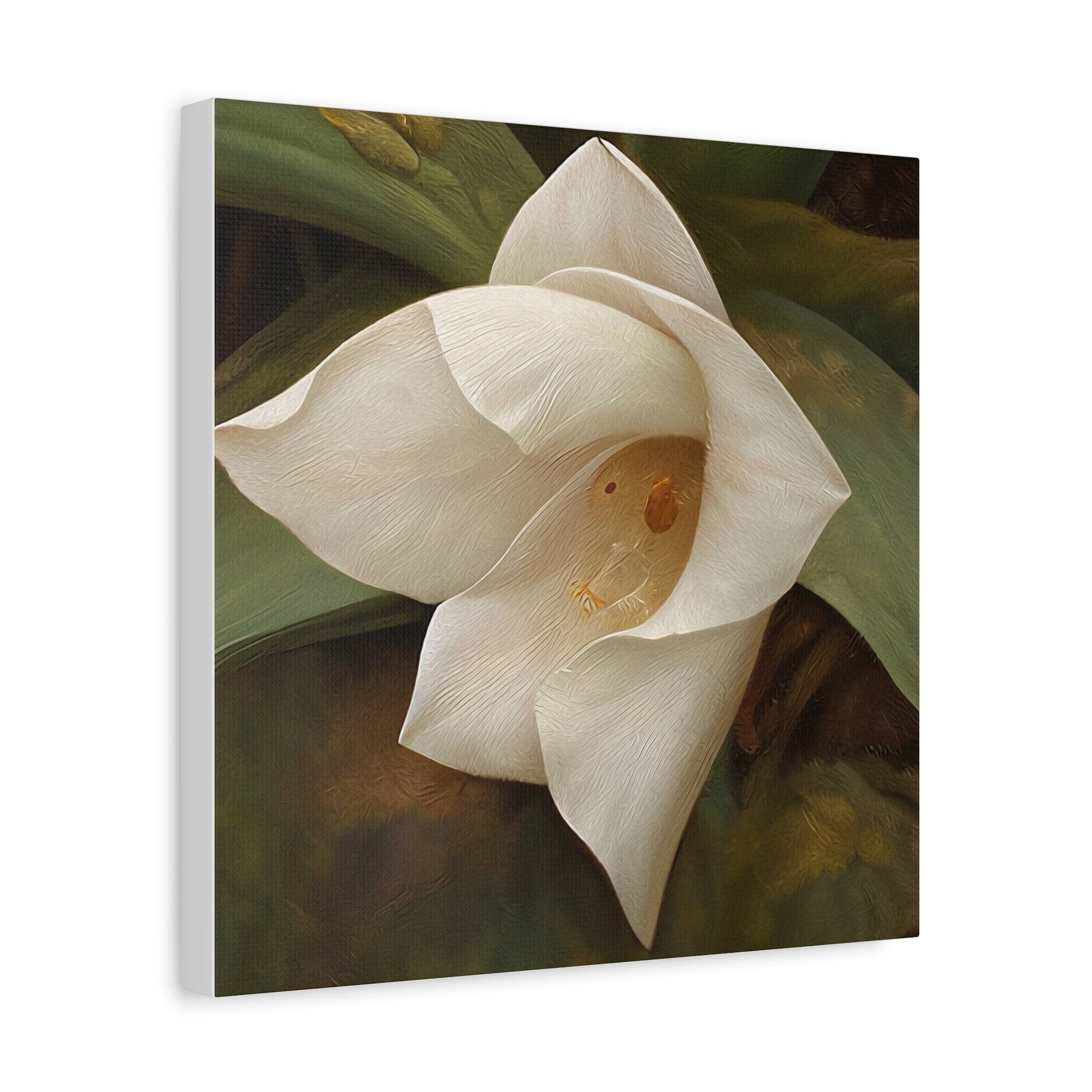 Elegant White Orchid Wall Art - Matte Canvas Decor - Mooon Gallery