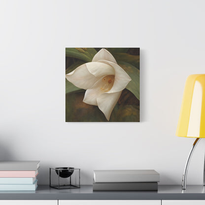 Elegant White Orchid Wall Art - Matte Canvas Decor - Mooon Gallery