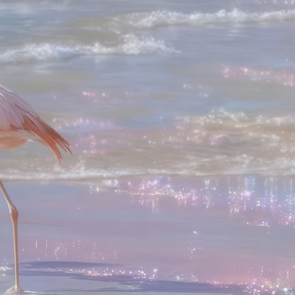 Flamingos on Beach, Vertical V3-701