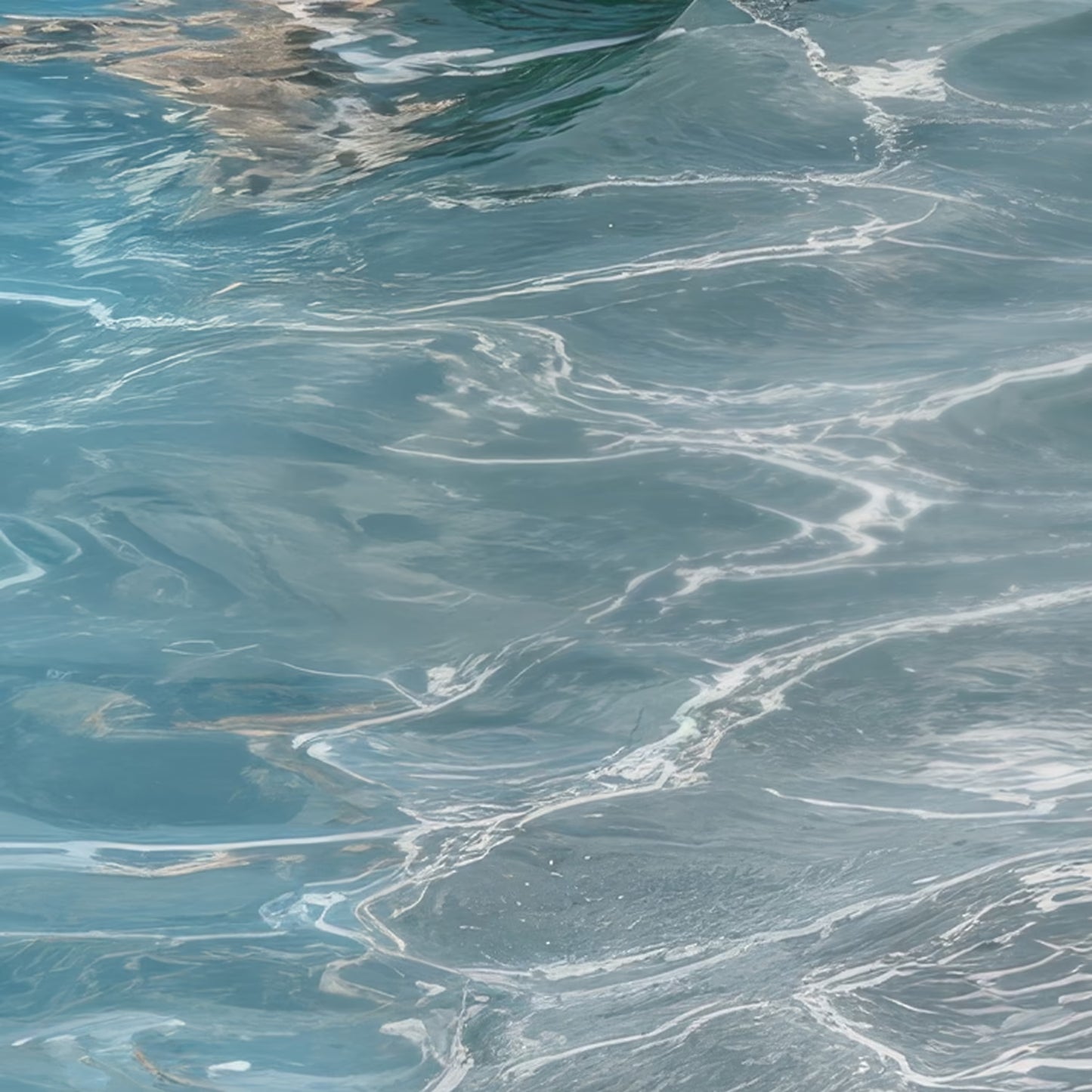 Giraffe In Pool, Vertical