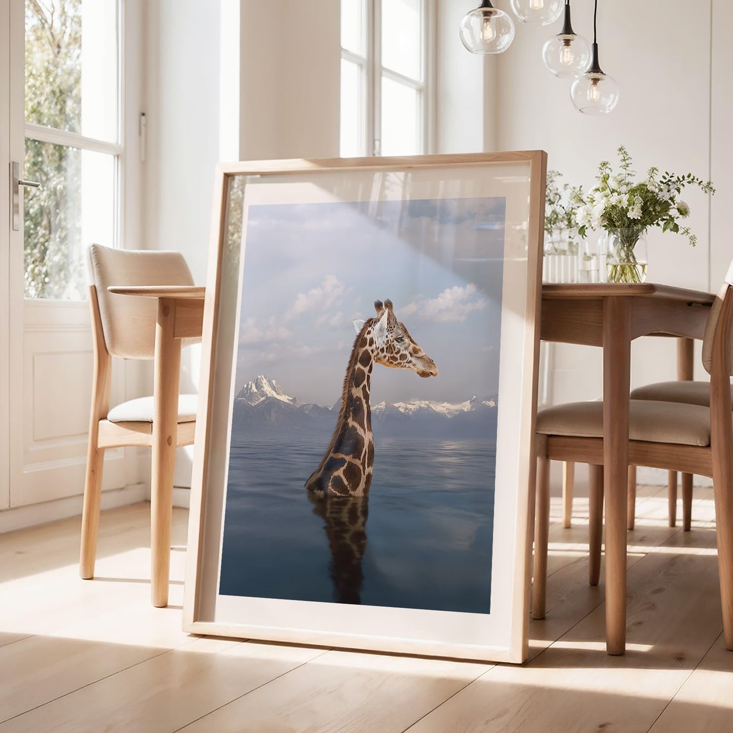 Giraffee in Lake
