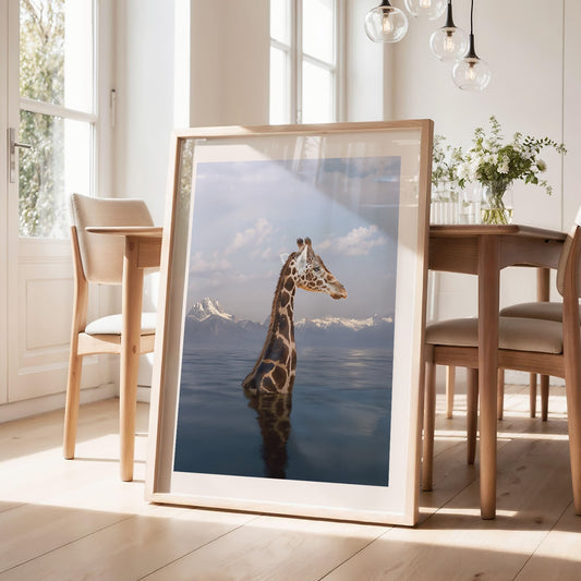 Giraffee in Lake