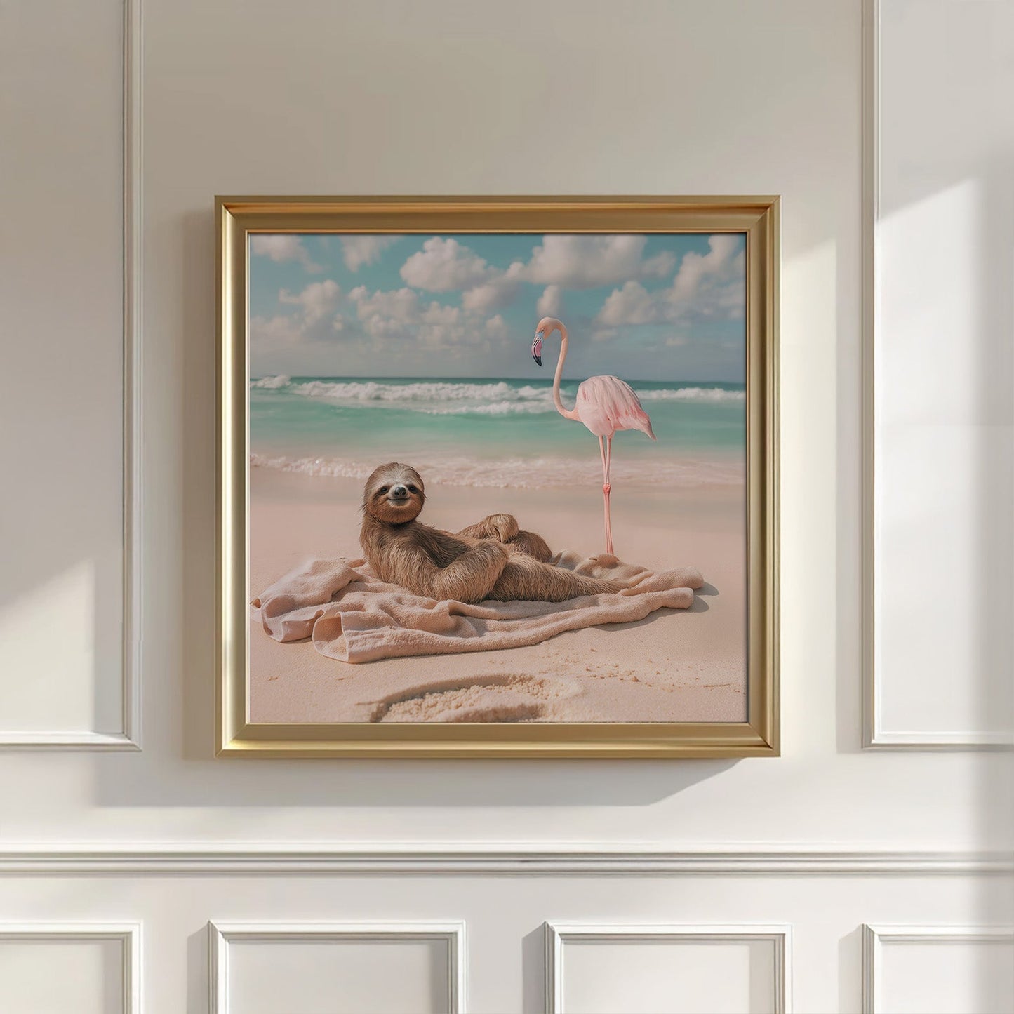 Relaxing on the Beach, Square - Mooon Gallery