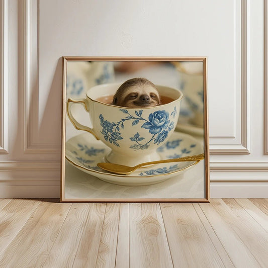 Sloth in the tea Print - Mooon Gallery