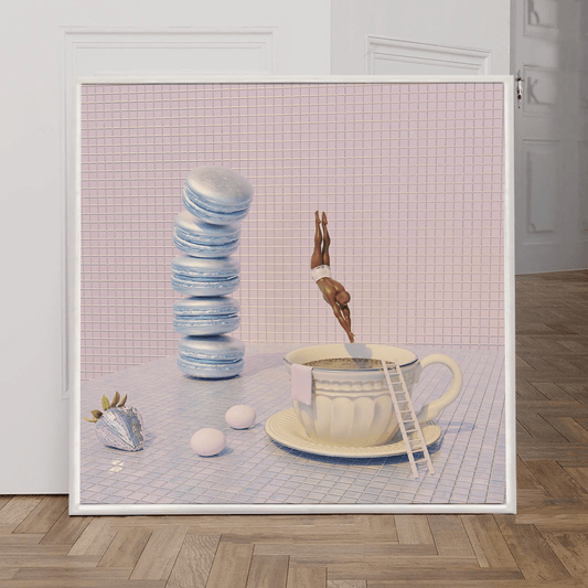 tea time diving into coffee - Mooon Gallery