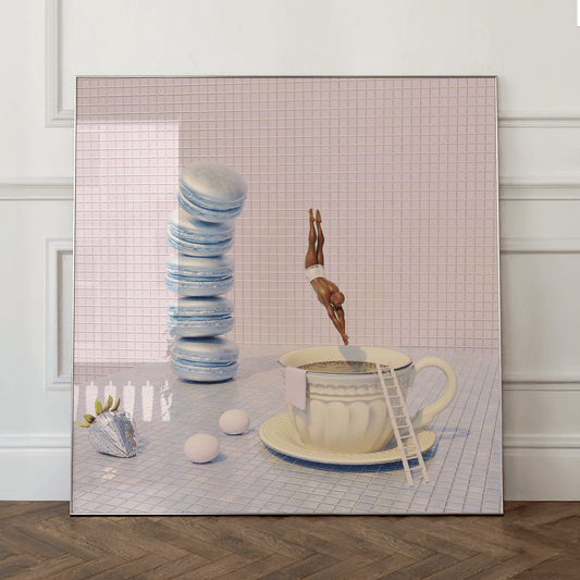 tea time diving into coffee - Mooon Gallery