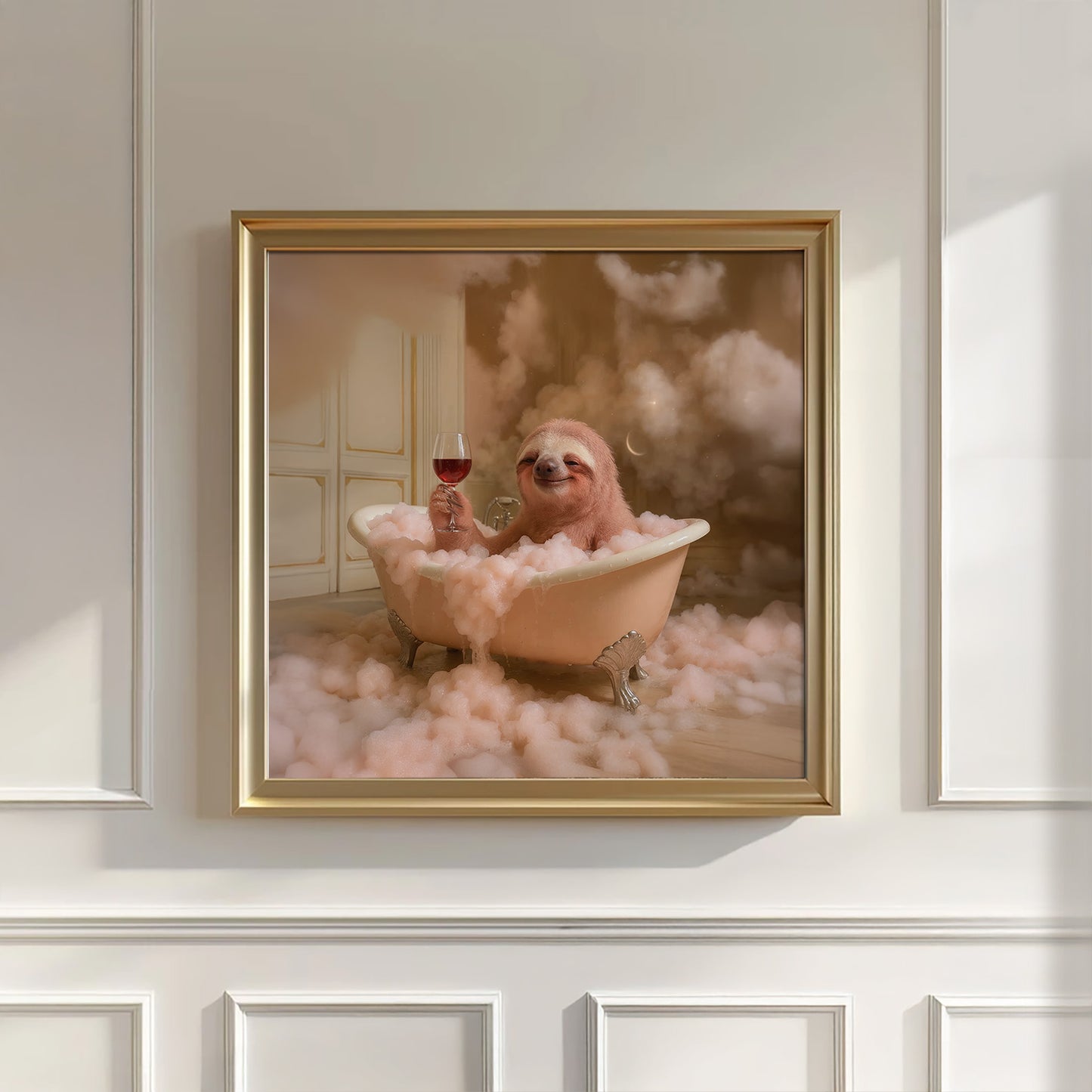 Cozy Bath Time, Square